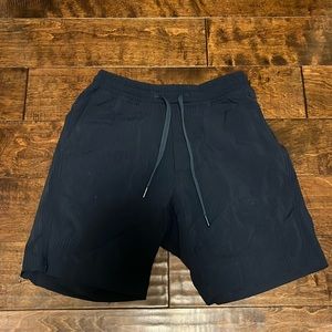 Lululemon Navy Bowline Seersucker Shorts